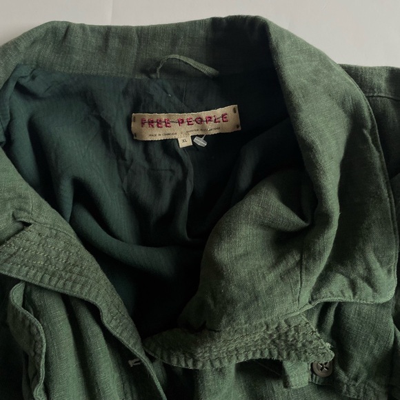 FREE PEOPLE Linen Blend Billy Saddle Jacket NEW - Picture 9 of 11